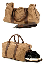 Load image into Gallery viewer, waxed-canvas-duffle-bag-trendyful