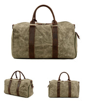 Load image into Gallery viewer, waxed-canvas-duffle-bag-trendyful