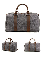 Load image into Gallery viewer, waxed-canvas-duffle-bag-trendyful