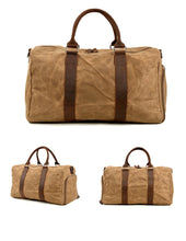 Load image into Gallery viewer, waxed-canvas-duffle-bag-trendyful