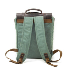 Load image into Gallery viewer, canvas-leather-backpack-trendyful