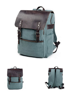 canvas-leather-backpack-trendyful