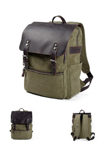 canvas-leather-backpack-trendyful