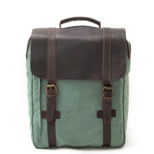 Load image into Gallery viewer, canvas-leather-backpack-trendyful