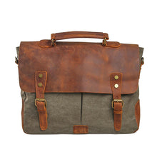 Load image into Gallery viewer, Lincoln Canvas Leather Messenger Bag - trendyful