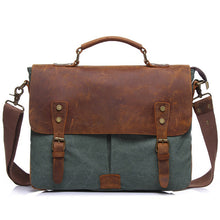 Load image into Gallery viewer, Lincoln Canvas Leather Messenger Bag - trendyful