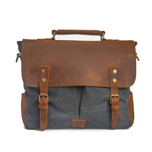 Load image into Gallery viewer, Lincoln Canvas Leather Messenger Bag - trendyful