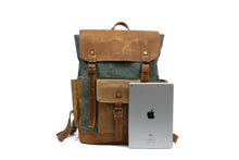 Load image into Gallery viewer, waxed-canvas-backpack-trendyful