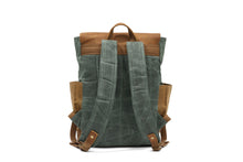 Load image into Gallery viewer, waxed-canvas-backpack-trendyful