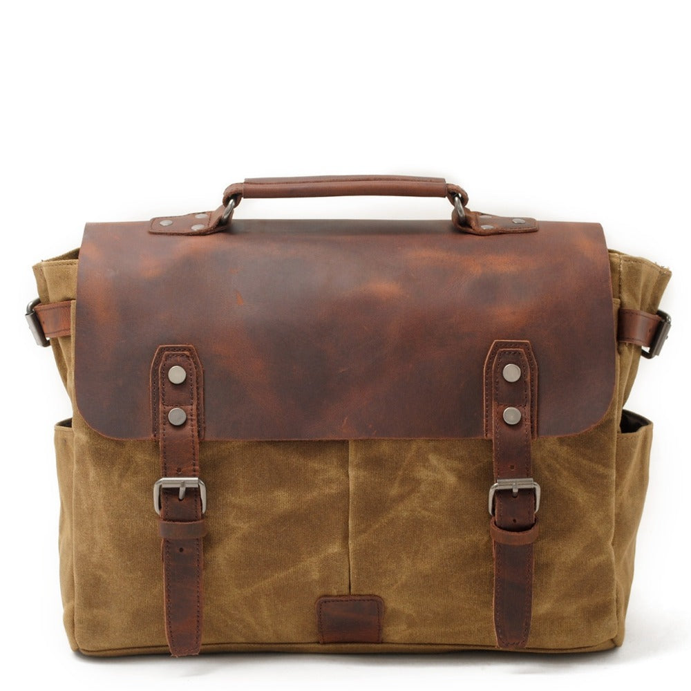 Riverton Canvas Messenger Bag | Laptop Bag | Satchel Bag - trendyful