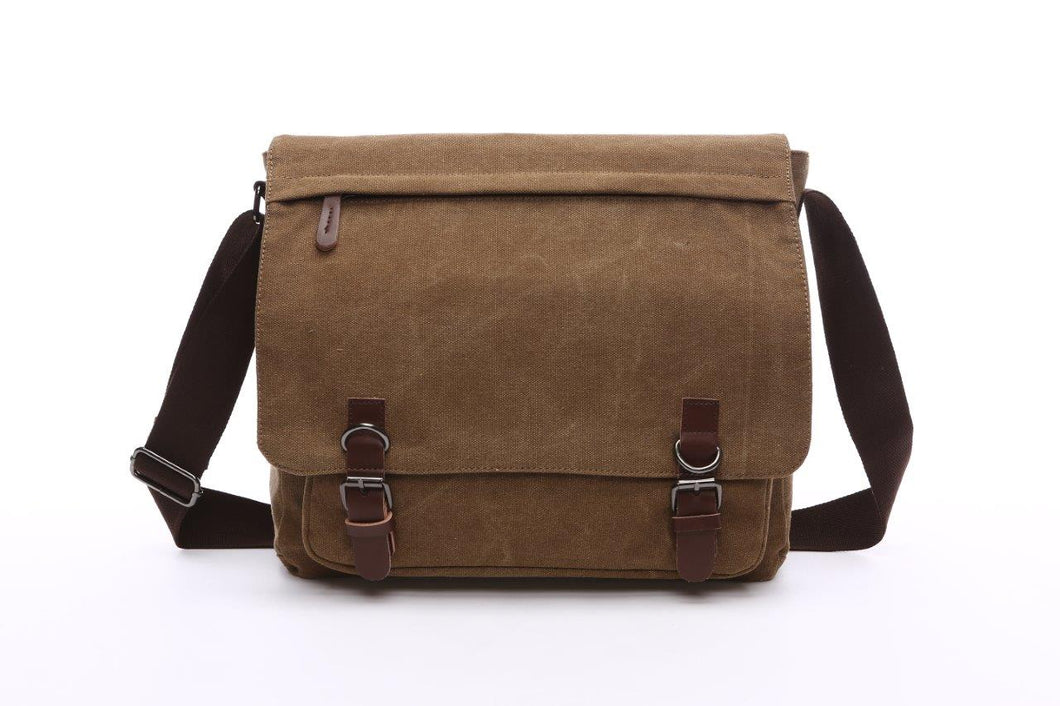 Crosstown Canvas Messenger Bag 15 inch - trendyful