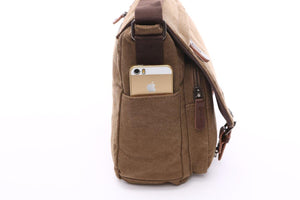 Crosstown Canvas Messenger Bag | Laptop Bag | Satchel Bag 15" - trendyful