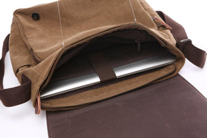 Crosstown Canvas Messenger Bag | Laptop Bag | Satchel Bag 13" - trendyful