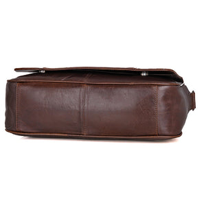 Lawrence Genuine Leather Messenger Bag - trendyful