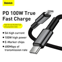 Load image into Gallery viewer, Baseus_100W_2M_USB_C To_USB_C_PD_Fast_Charging_Cable_Trendyful