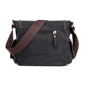 Cheggio Canvas Messenger Bag - trendyful