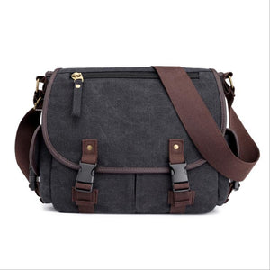 Cheggio Canvas Messenger Bag - trendyful