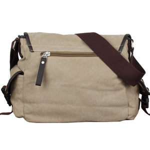 Cheggio Canvas Messenger Bag - trendyful