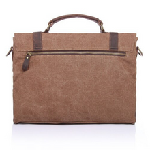 Load image into Gallery viewer, Chester Leather &amp; Canvas Messenger Bag | Satchel | Shoulder Bag - trendyful