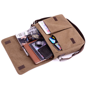 Toledo Canvas Messenger Bag | Satchel Bag 13" - trendyful