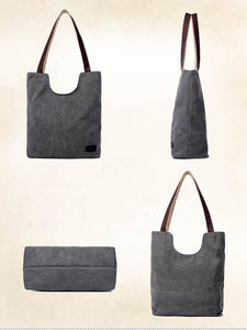 Women's Handbag Canvas Tote Shoulder Bag - trendyful