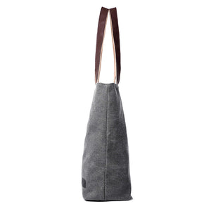 Women's Handbag Canvas Tote Shoulder Bag - trendyful