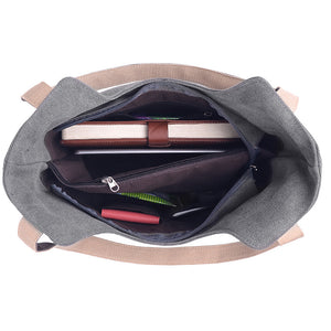 Women's Handbag Canvas Tote Shoulder Bag - trendyful