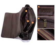 Load image into Gallery viewer, Vintage Leather Messenger Satchel - trendyful