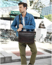 Load image into Gallery viewer, Vintage Leather Messenger Satchel - trendyful