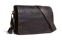 Load image into Gallery viewer, Vintage Leather Messenger Satchel - trendyful