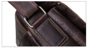 Vintage Leather Messenger Satchel - trendyful