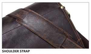 Vintage Leather Messenger Satchel - trendyful