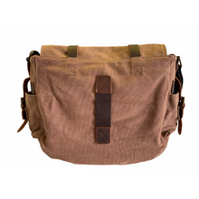 Load image into Gallery viewer, Tyrone Canvas &amp; Leather Messenger Bag | Shoulder Bag - trendyful