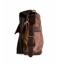 Load image into Gallery viewer, Tyrone Canvas &amp; Leather Messenger Bag | Shoulder Bag - trendyful