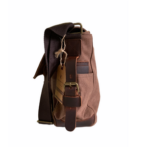 Tyrone Canvas & Leather Messenger Bag | Shoulder Bag - trendyful