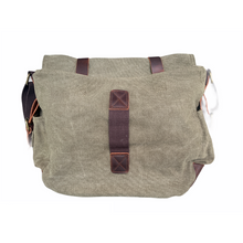 Load image into Gallery viewer, Tyrone Canvas &amp; Leather Messenger Bag | Shoulder Bag - trendyful