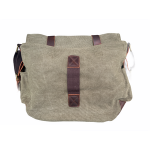 Tyrone Canvas & Leather Messenger Bag | Shoulder Bag - trendyful