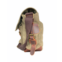 Load image into Gallery viewer, Tyrone Canvas &amp; Leather Messenger Bag | Shoulder Bag - trendyful