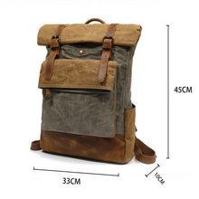 Load image into Gallery viewer, Sheldon-Waxed-Canvas-Backpack-trendyful