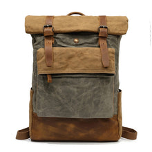 Load image into Gallery viewer, Sheldon-Waxed-Canvas-Backpack-trendyful