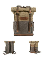 Load image into Gallery viewer, Voyager-waxed-canvas-backpack-trendyful