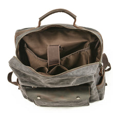 Load image into Gallery viewer, Waxed-canvas-backpack-trendyful