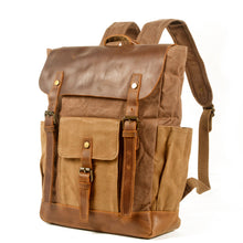 Load image into Gallery viewer, belmont-waxed-canvas-backpack-trendyful