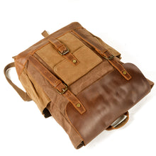 Load image into Gallery viewer, belmont-waxed-canvas-backpack-trendyful