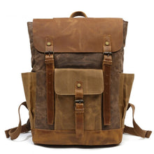 Load image into Gallery viewer, belmont-waxed-canvas-backpack-trendyful