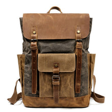 Load image into Gallery viewer, belmont-waxed-canvas-backpack-trendyful