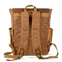 Load image into Gallery viewer, belmont-waxed-canvas-backpack-trendyful