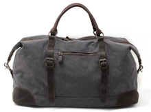 Load image into Gallery viewer, Leeston Canvas Leather Duffle Bag - trendyful