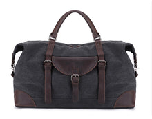 Load image into Gallery viewer, Leeston Canvas Leather Duffle Bag - trendyful