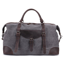 Load image into Gallery viewer, Leeston Canvas Leather Duffle Bag - trendyful